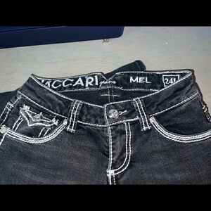 Super Low Rise Black Vaccari Jeans